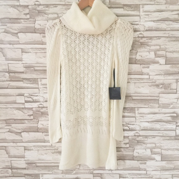 Jack by BB Dakota Sweaters - JACK BB DAKOTA Open Knit Turtleneck Tunic Sweater